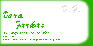 dora farkas business card