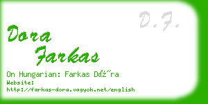 dora farkas business card